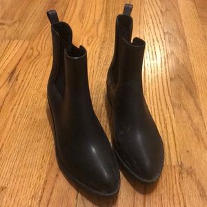 Urban Outfitters black rain booties